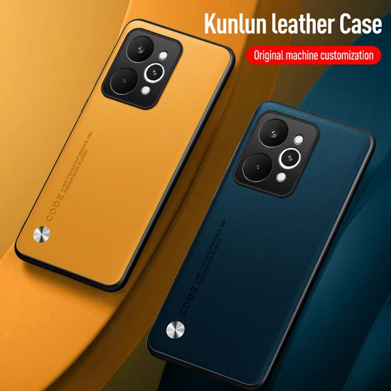 Elegant Plain Leather Case - Slim Hard Camera Protect Cover