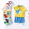Cartoon Printed Clothing Pure Cotton Home Clothes 2 Piece Suits Toddler Fashion Cute Casual Tracksuits Contrast T-shirt+Shorts 6