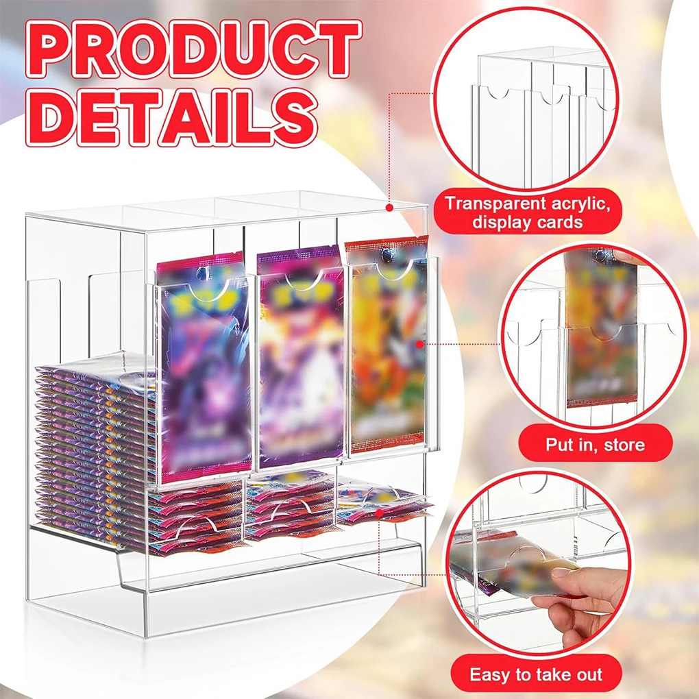 Three-Slot Card Dispenser with Transparent Easy-Access Design