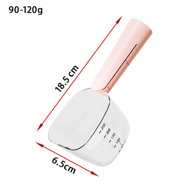Pet Treat Scoop Tools Accessories Multi Use Cat Measuring Cup Dog Spoon with Bag Clip for Indoor Camping Outdoor Shop Travel 6