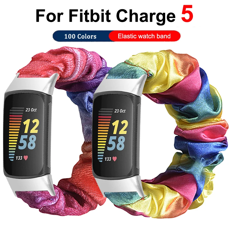 

Ремешок для часов Correa для Fitbit Charge 5, Смарт-часы для зарядки 5, спортивный браслет на резинке, ткань, 100 цветов