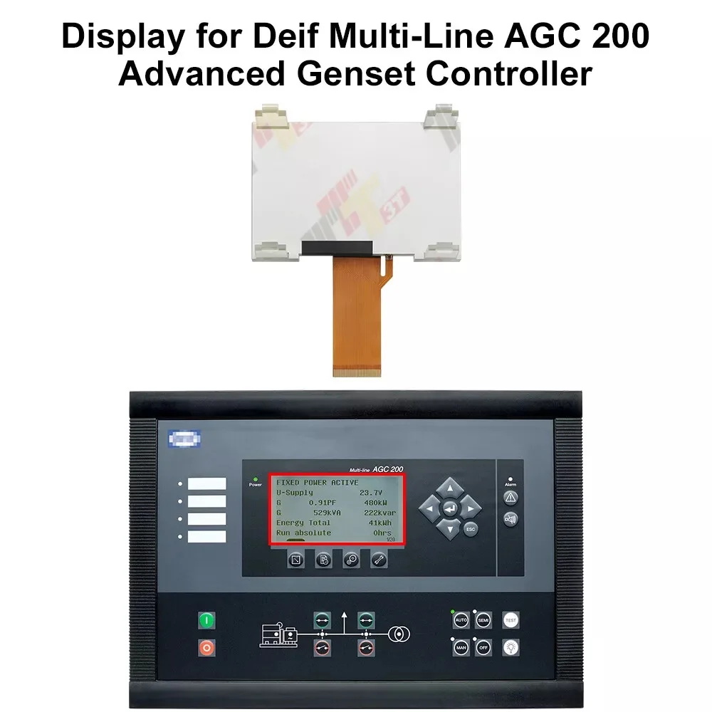 디이프 멀티라인 AGC 100, AGC 200, AGC 242 고급 발전기 컨트롤러용 LCD 디스플레이