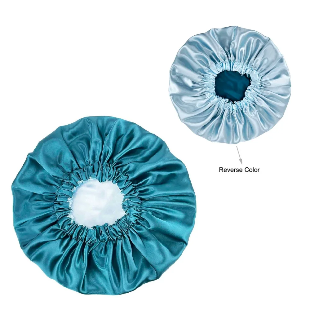 New Extra Large Satin Lined Bonnet Women Big Size Beauty Print Satin Silk Bonnet Sleep Night Cap Head Cover Bonnet Hat Wholesale