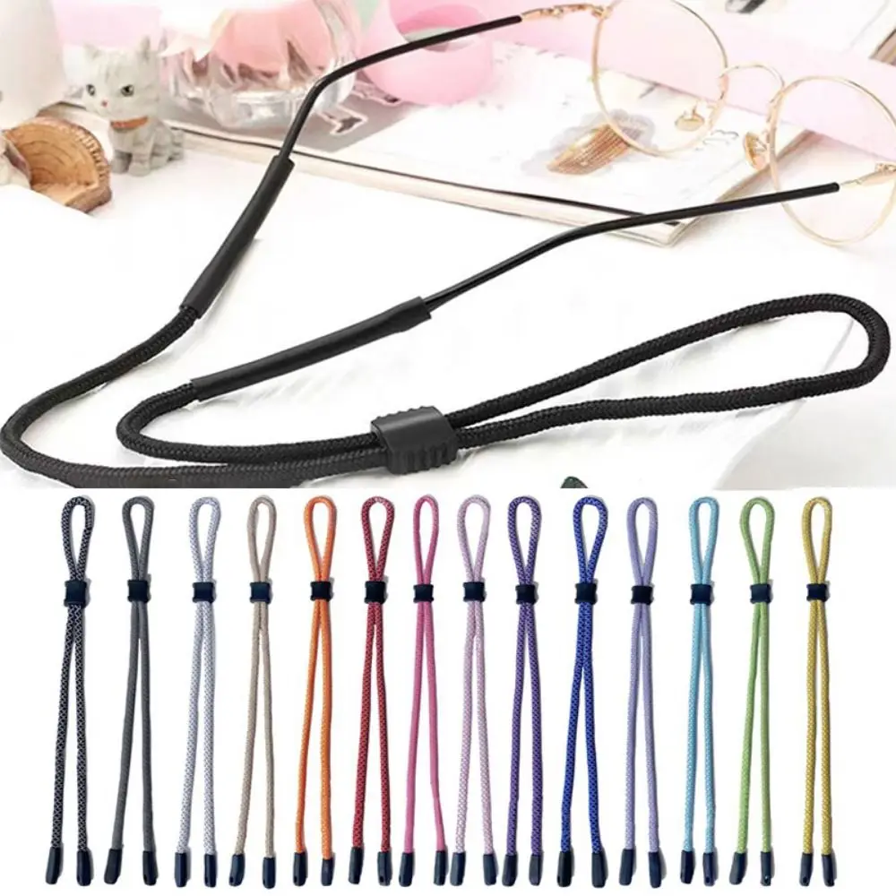 

Sports Sunglasses Rope Lanyard Strap Non-Slip Eyewear Cord Holder Reflective with Adjustable Buckles Reading Glasses Chain