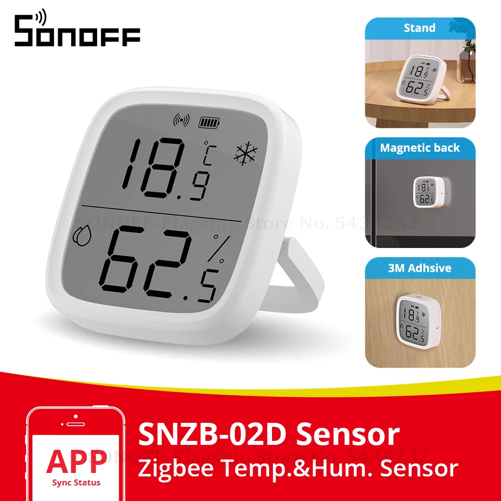 SONOFFSNZB02DZigbeeLCDSmartTemperatureHumiditySensorWireless