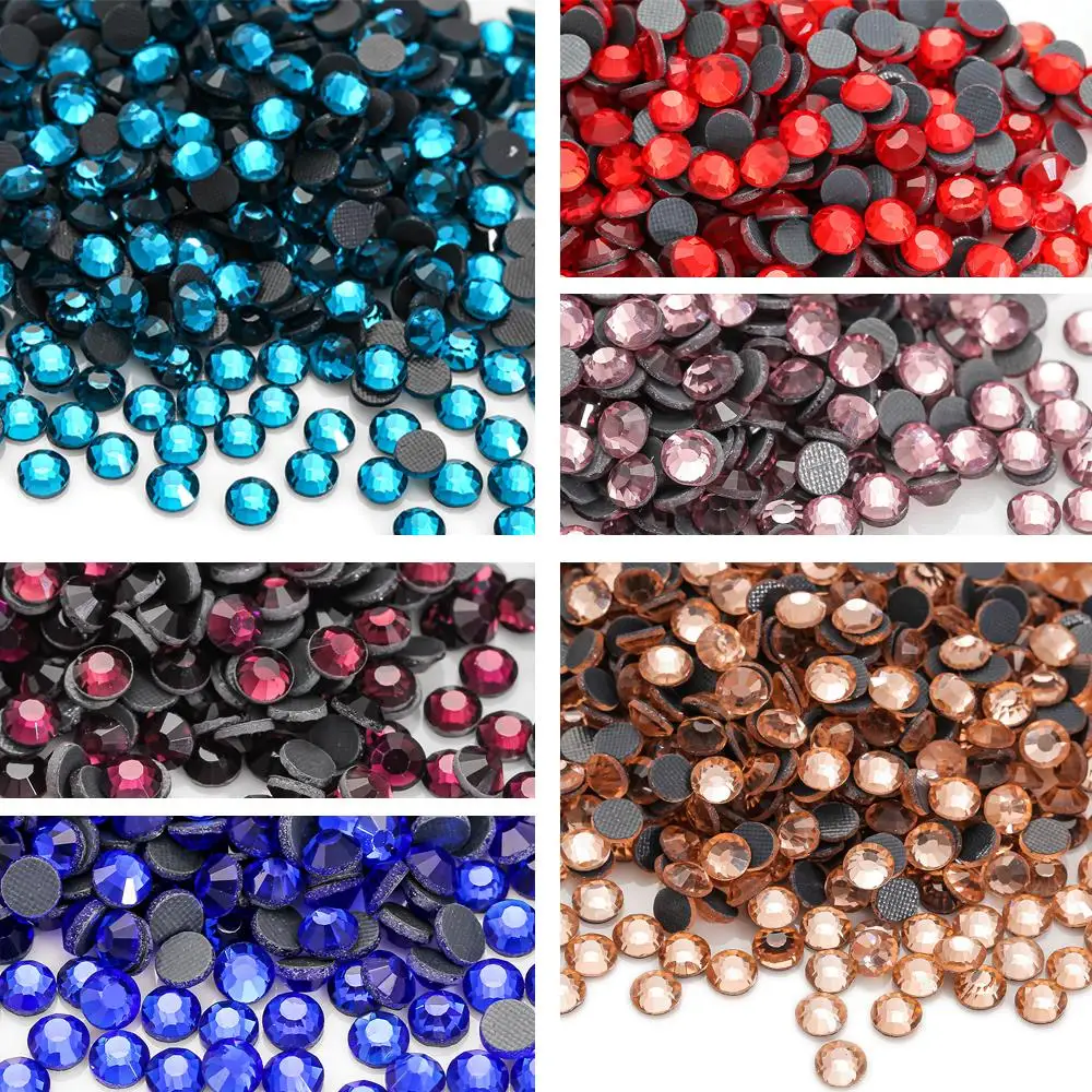 Hot Fix Rhinestones Glass Strass Crystal DMC Iron on Flatback Purple for Clothes