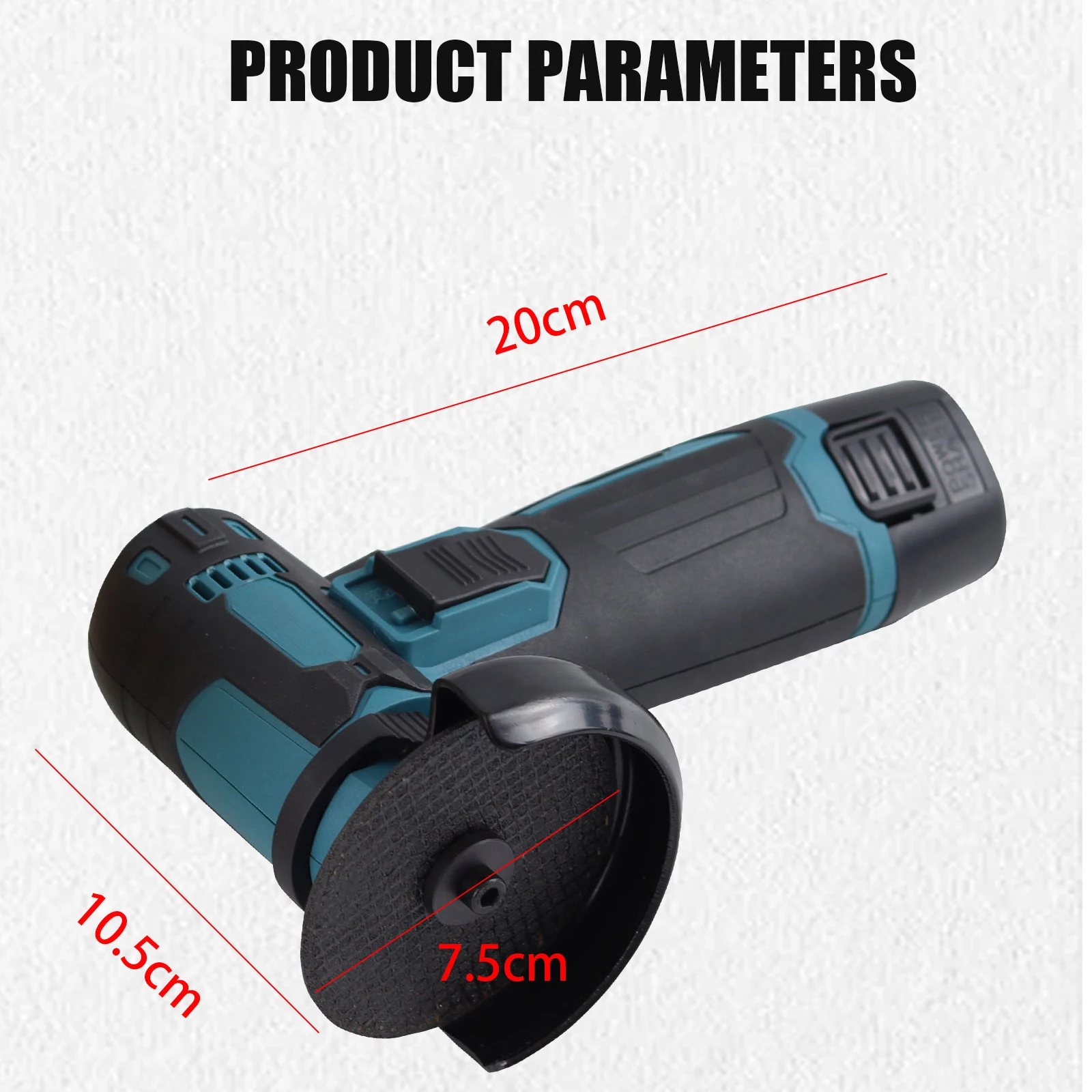 12V 500W Mini meuleuse d'angle outil électrique 19500 tr/min meulage