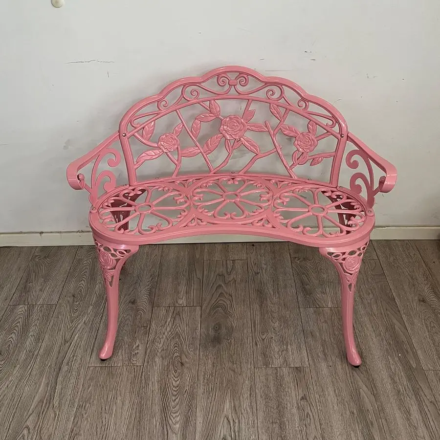 Rose Aluminum Garden Bench 2