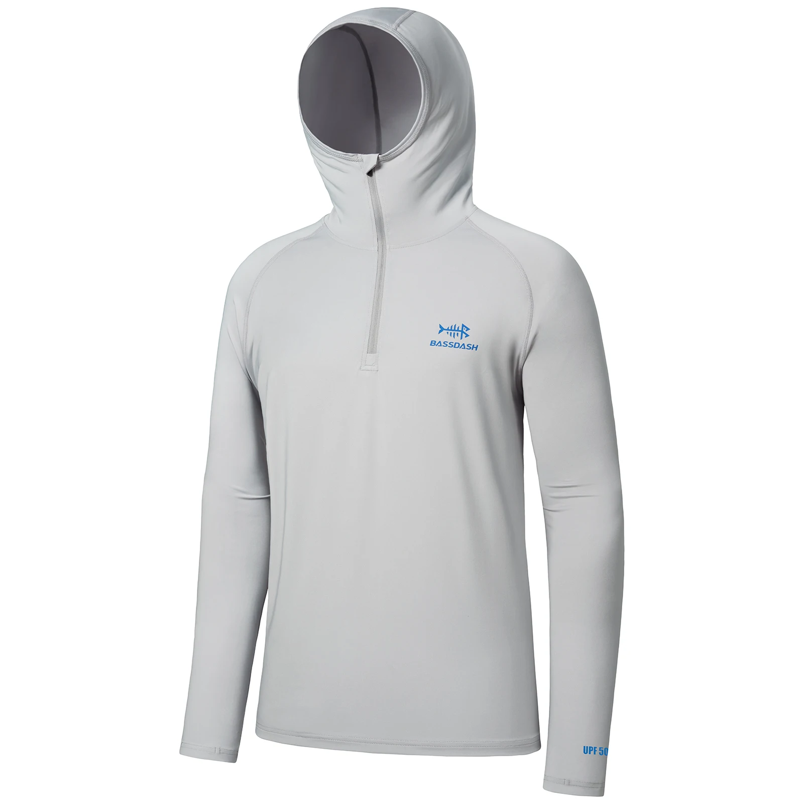 Fishing shirt Bassdash Men&rsquo;s UPF 50+ 1/4 Zip Fishing Hoodie Shirt Quick Dry Performance Long Sleeve Sun Protection FS24M
