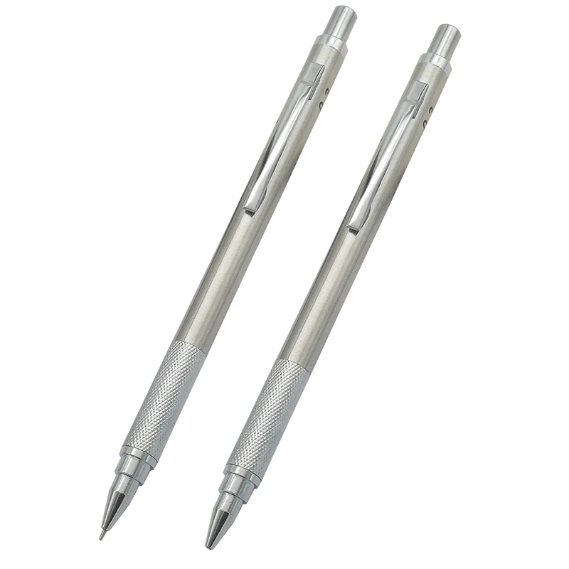 금속 자동 연필 리트랙터블 긴 바늘 팁 핸드 페인팅 드로잉 포켓 연필, 스케치 아트, 0.3mm, 0.5mm, 0.7mm, 0.9mm, 1.3mm, 2.0mm
