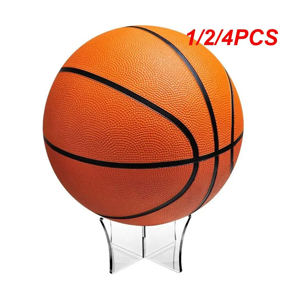 

1/2/4PCS Hot Supports Bracket Volleyball Stand for Soccer Volleyball Basketball Ball Display Stand Acrylic Holder Mount Clear