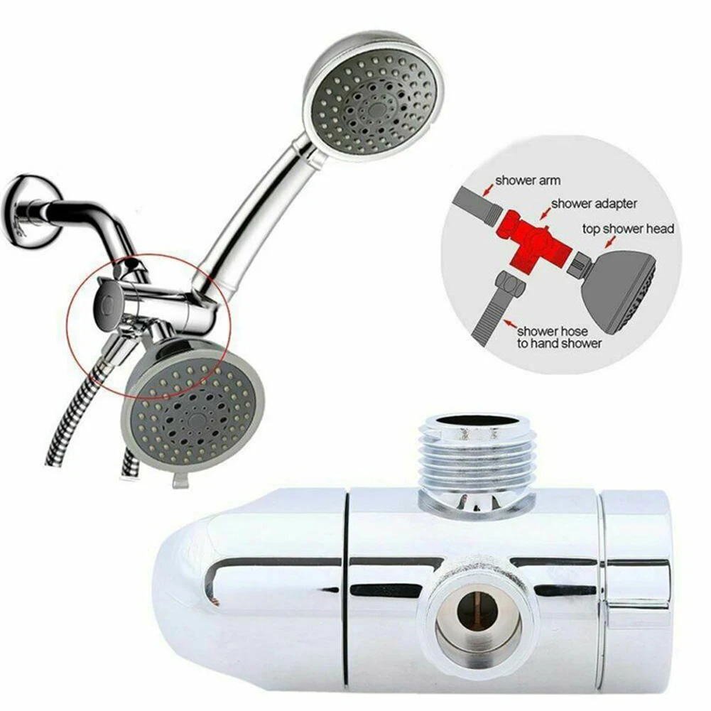ABS Shower Diverter Valve 1/2 Inch 3 Way Valve Sprayer Water Separator Shower Adapter Connector Bathroom Accessories