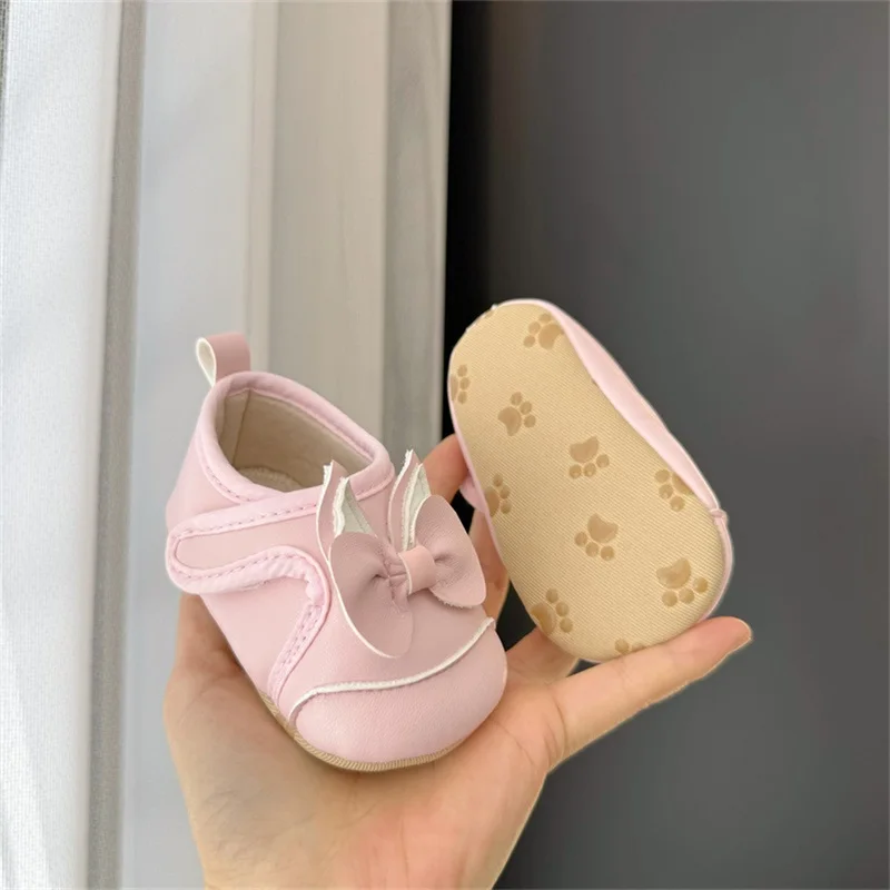 SUNSIOM Infant Baby Girls Moccasins Cute Bowknot Rabbit Ear Soft Sole Flat Shoes Prewalker Anti-Slip Shoes First Walker