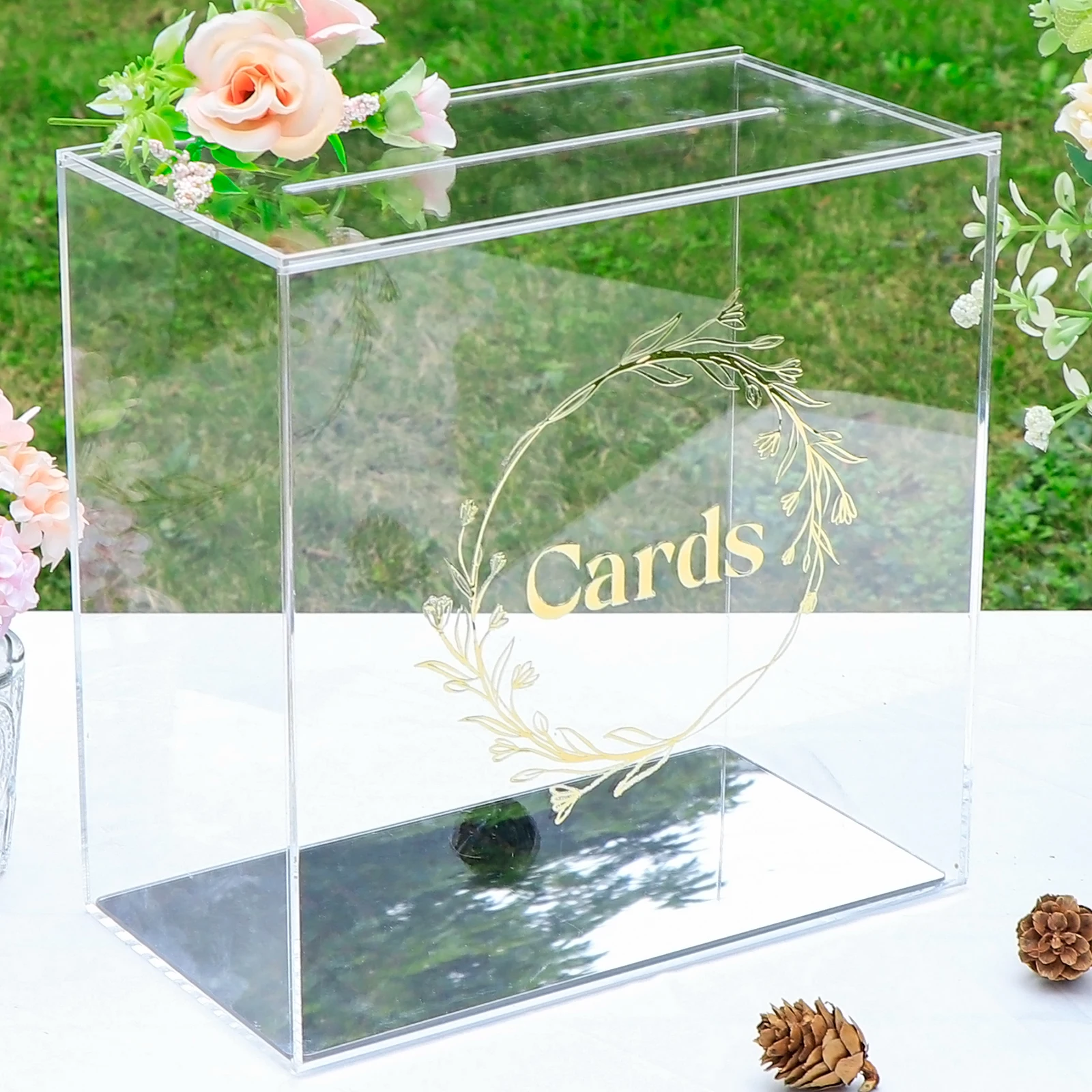 ourwarm-acrylic-wedding-card-box-for-wedding-supplies-diy-gift-card-box-with-stickers-clear-envelope-money-box-for-reception