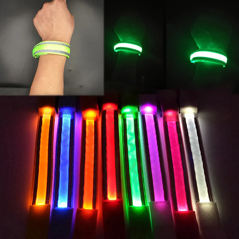 

Night Running Armband LED Light Outdoor Sports USB Rechargeable Safety Belt Arm Leg Warning Wristband Outdoor Cycling Lamps