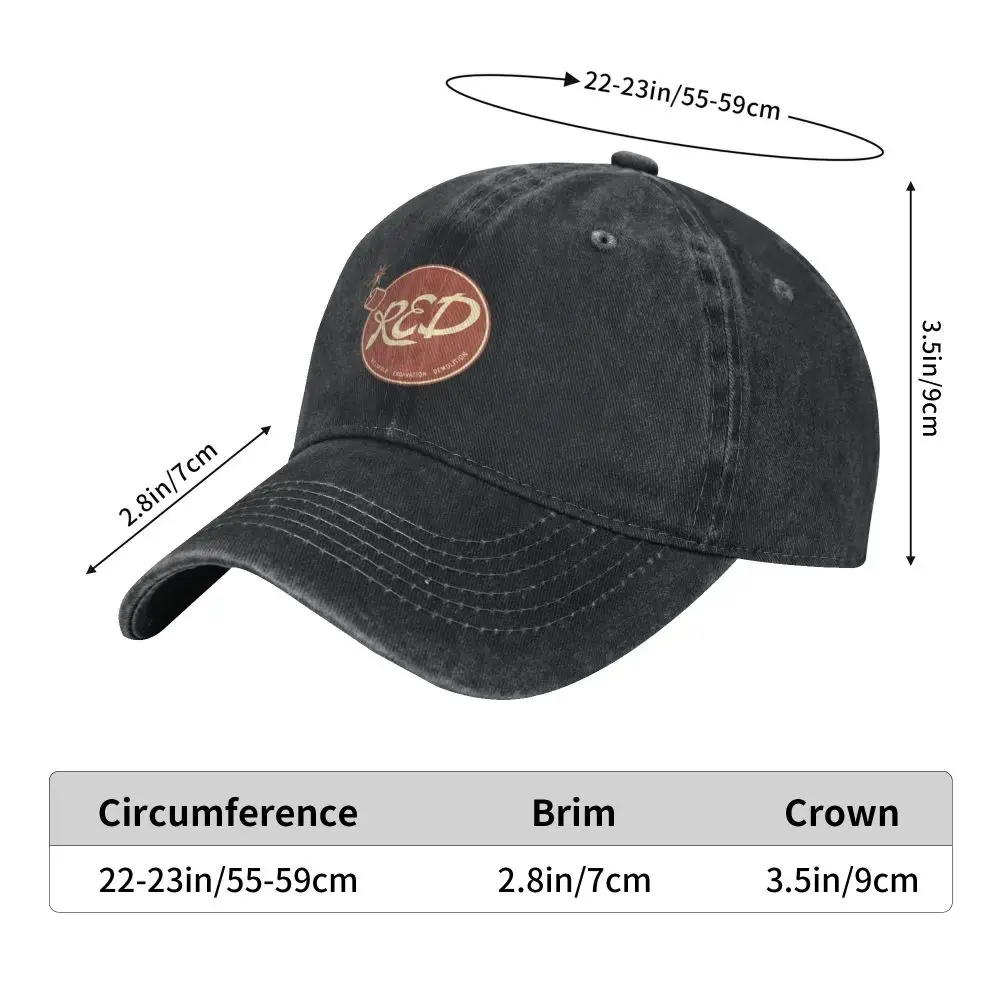 Team Fortress 2, rot, Sport, Retro-Denim, gewaschene Baseballkappen, weibliche Cowboy-Aktivitäten, Hüte, Hip-Hop-Damen-Trucker-Kappe – Detail 1