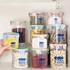 1pc Sealed Jar Refrigerator Storage Jars Transparent With Tick Marks Kitchen Organizer Food Grain Plastic Tank Large Capacity 4