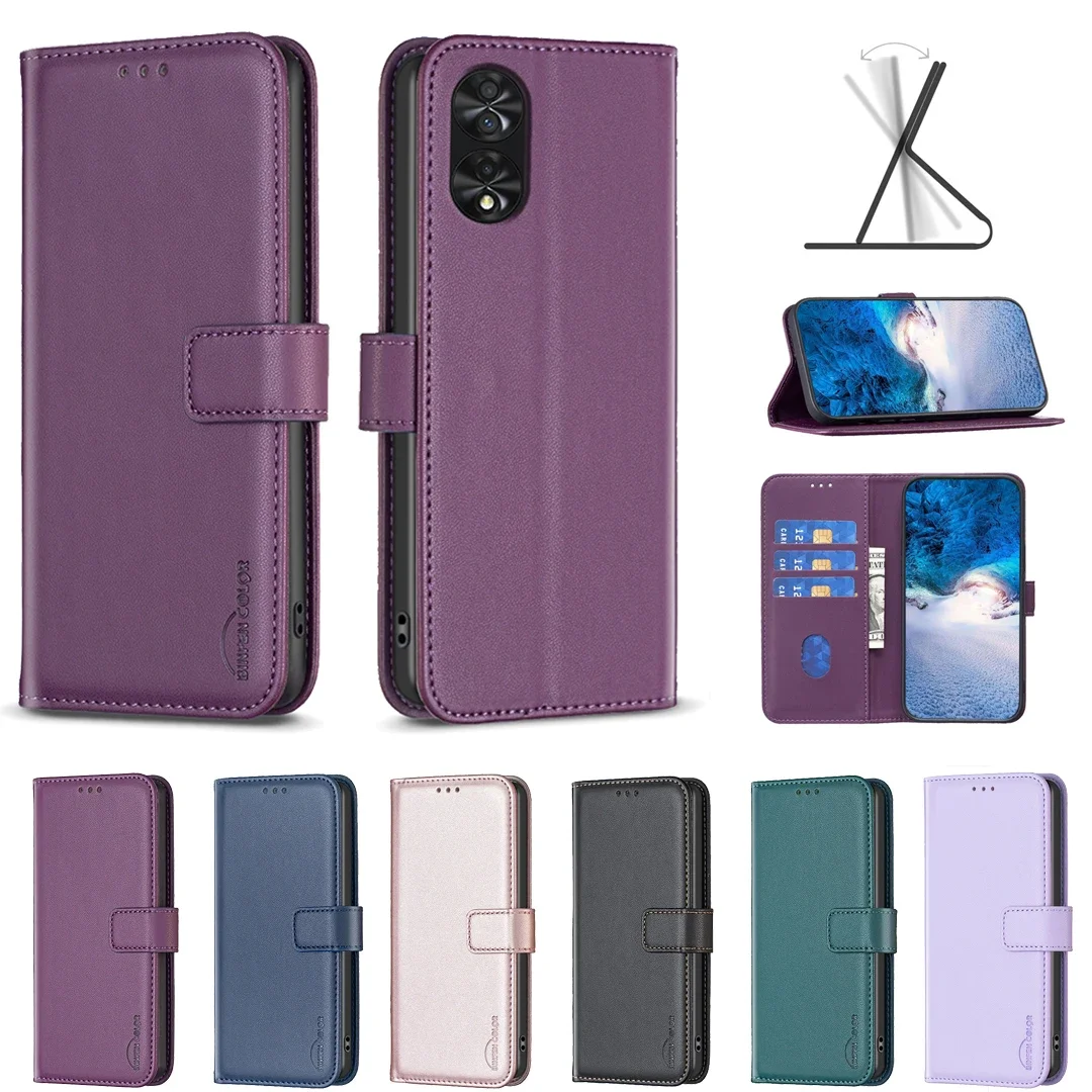 Luxury Magnetic Buckle Flip Leather Wallet Case - Shockproof Business Back Cover