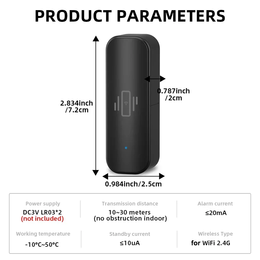 Vibration Sensor For Zigbee For Tuya Smart Home APP Notification Real-Time Motion Shock Alarm History Record