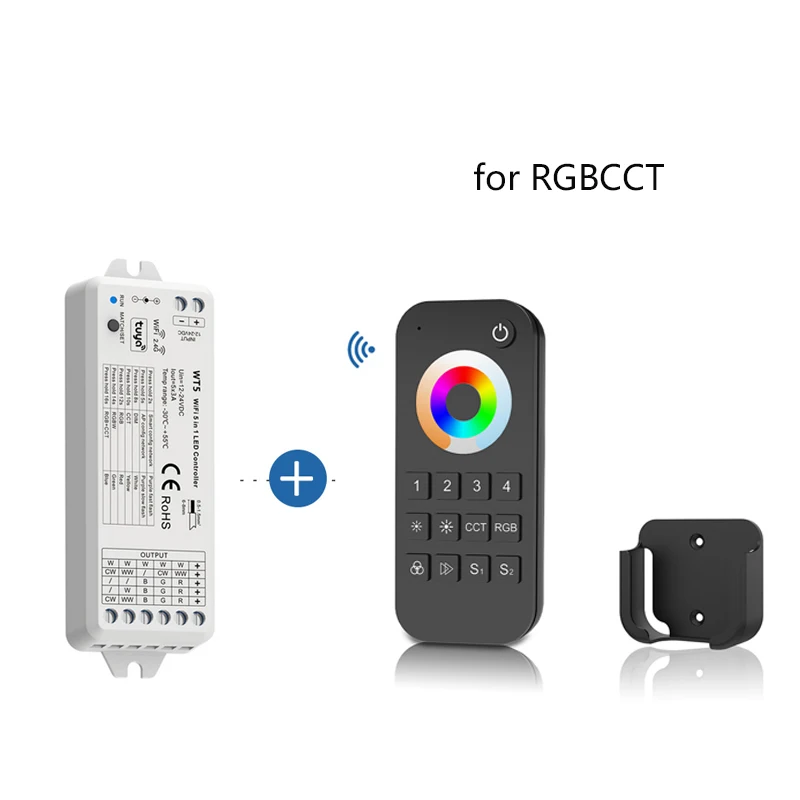 Smart WiFi LED Controller with Touch Remote & Dimmer for Multicolor LED Strips