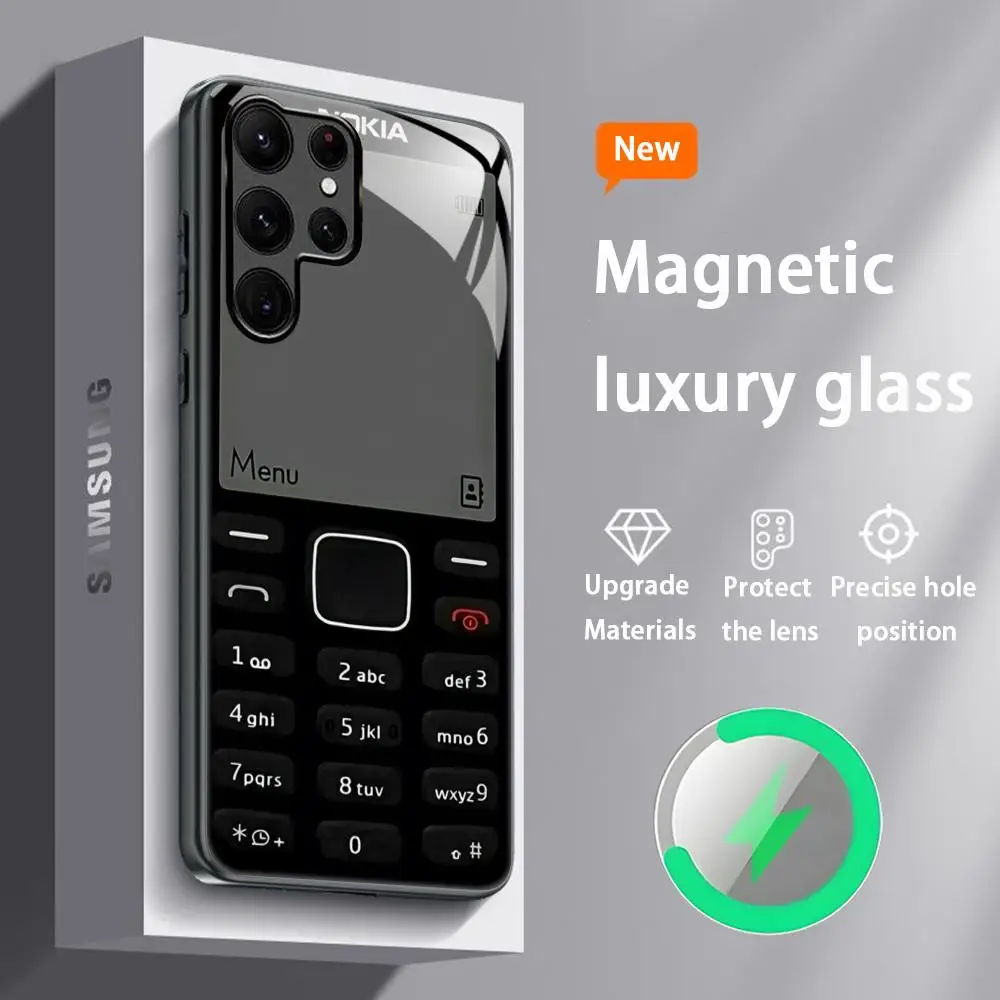 Premium Magnetic Glass Phone Case - Cool Design by N-Nokiaes-s Brand