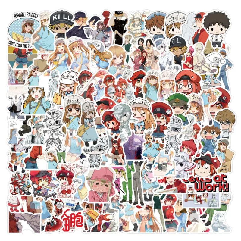 

10/30/50/100pcs Anime Working Cell Stickers Scrapbook Travel Suitcase Snowboard Laptop Phone Helmet Diy Car Decal Decor Sticker