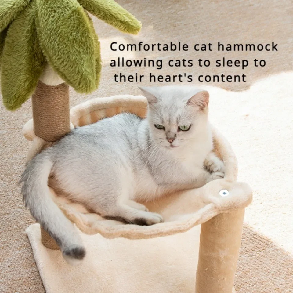 Title 7, Cat Climbing Frame Double Layer Coconut Tree Ca...