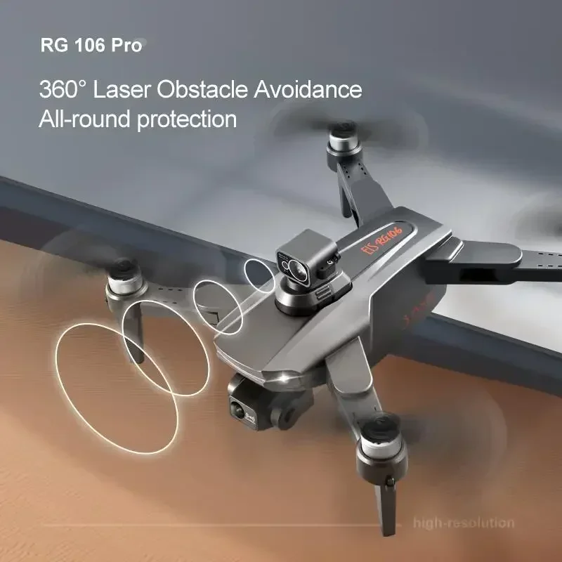 Nuovo RG106 fpv drone GPS Drone 8k Professionale Doppia Fotocamera Pieghevole Fotografia Aerea Aereo A Quattro Assi Giocattolo Regalo drone - immagine 3