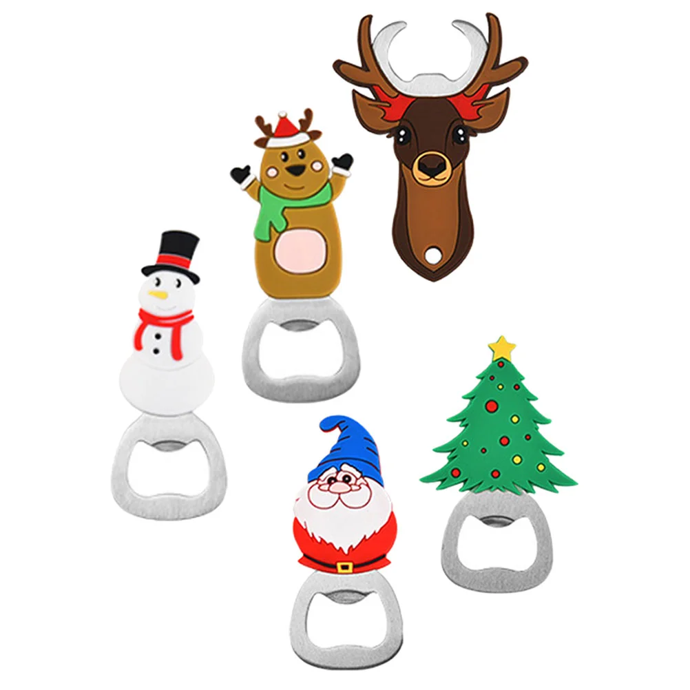 

5 Pcs Bottle Opener Beer Caps Old Man Gifts Decorative Openers Vintage Manual Cartoon Christmas Themed Household Opening Tool