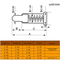 Pogo Pin Connector Pogopin Battery Spring Loaded Contact SMD Needle PCB 1.8 6 8 10 13 MM Test Prob 6