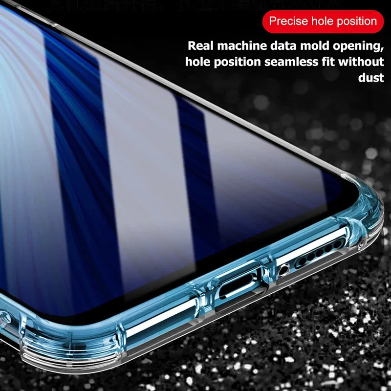 Four-Corners Shockproof Transparent TPU Protective Back Cover Case