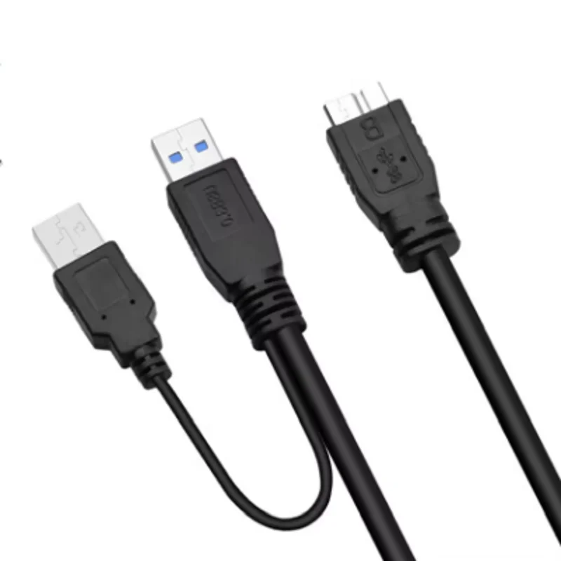 Compact USB 3.0 to Micro Y Cable with Extra Power