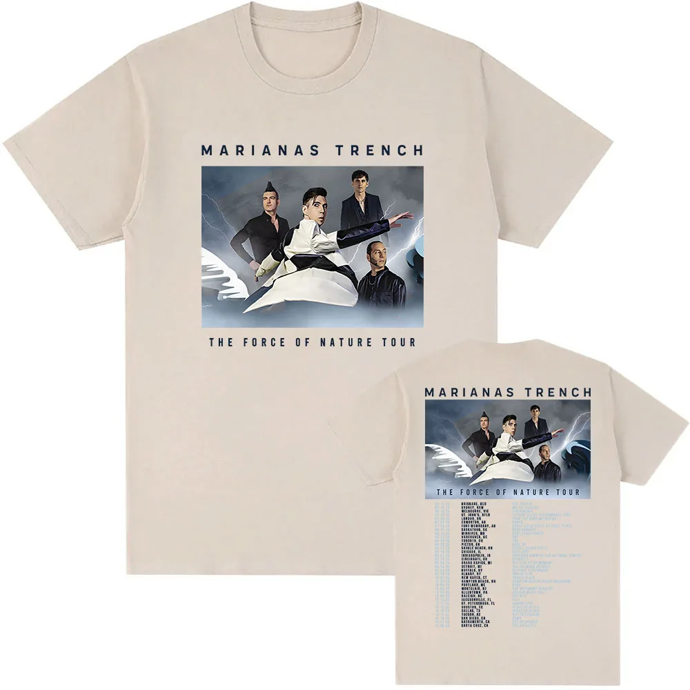 MARIANAS TRENCH Band T-shirts DIE FORCE OF NATURE TOUR T-shirt Sommer Baumwolle Männer Frauen T Shirt Unisex Streetwear Casual Männer Tees – Detail 9