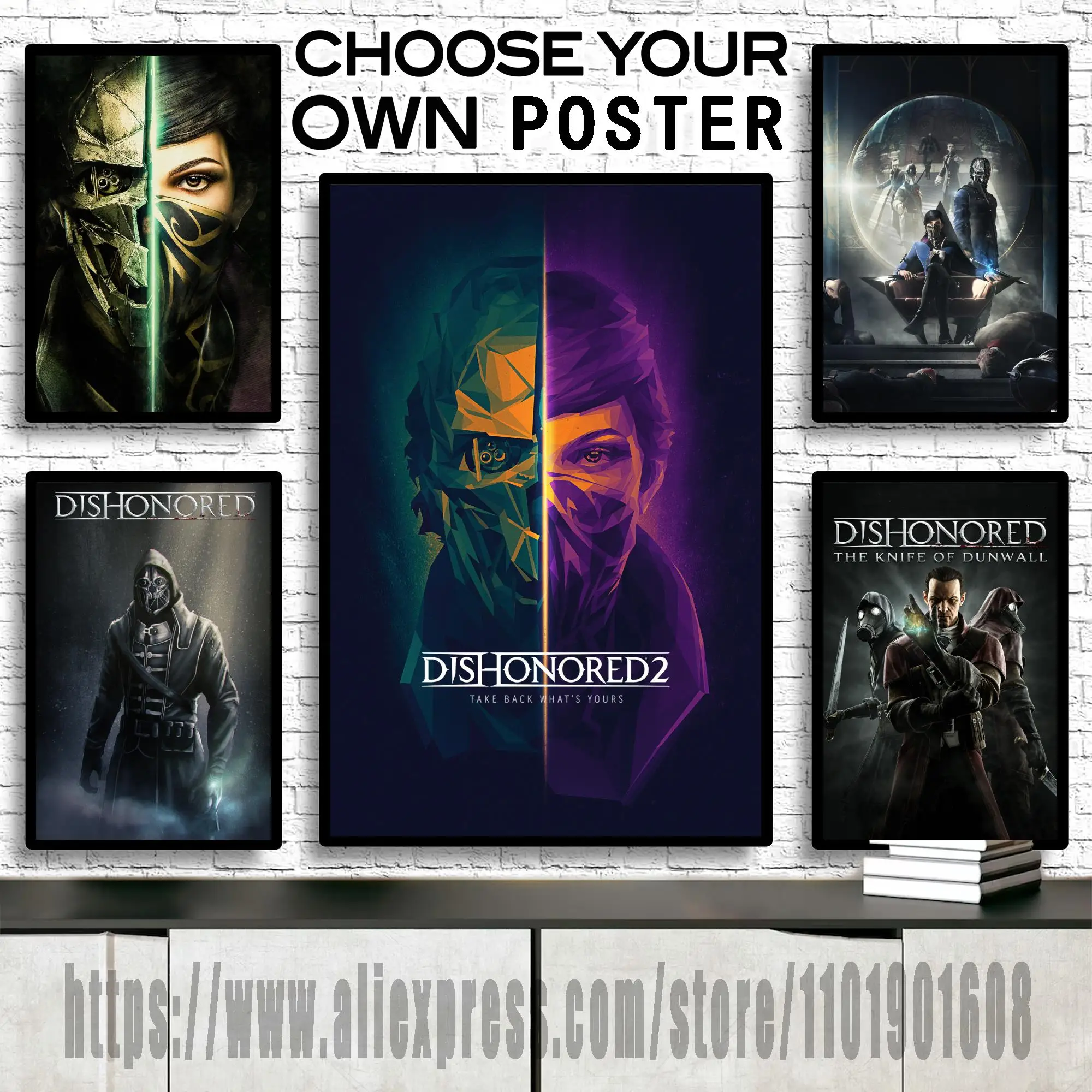 ClassicDishonored2VideoGameCanvasArtandWallArtPosterPicture