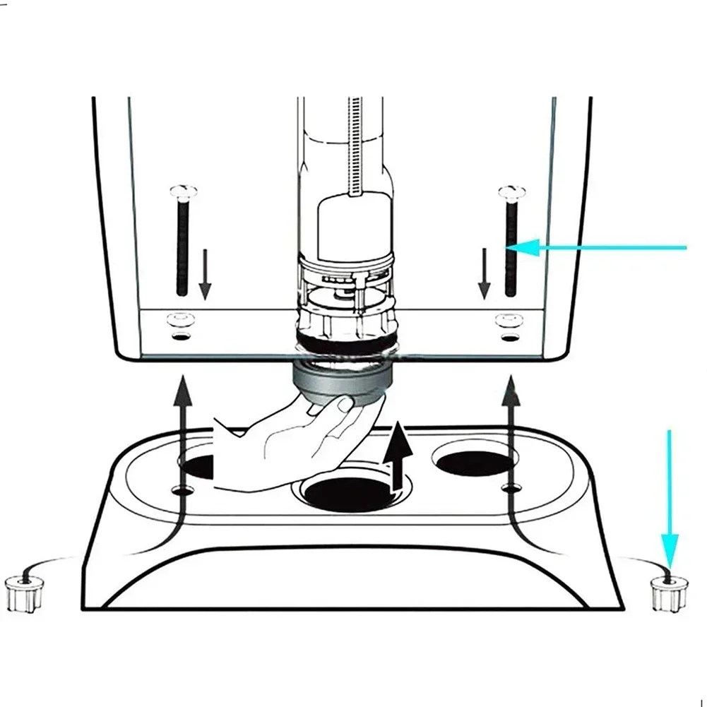 Toilet seat accessories 2Pcs Plastic Toilet Hinge Close Coupling Bolts & Nuts With Washers Toilet Tank Fixing Screw Seal Parts Installation Parts