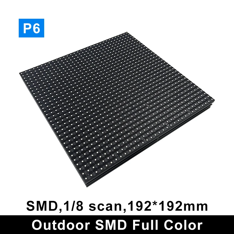 

P6 наружный SMD RGB фотографический модуль 192x192 мм 32x2 пикселя рекламная полноцветная фотопанель