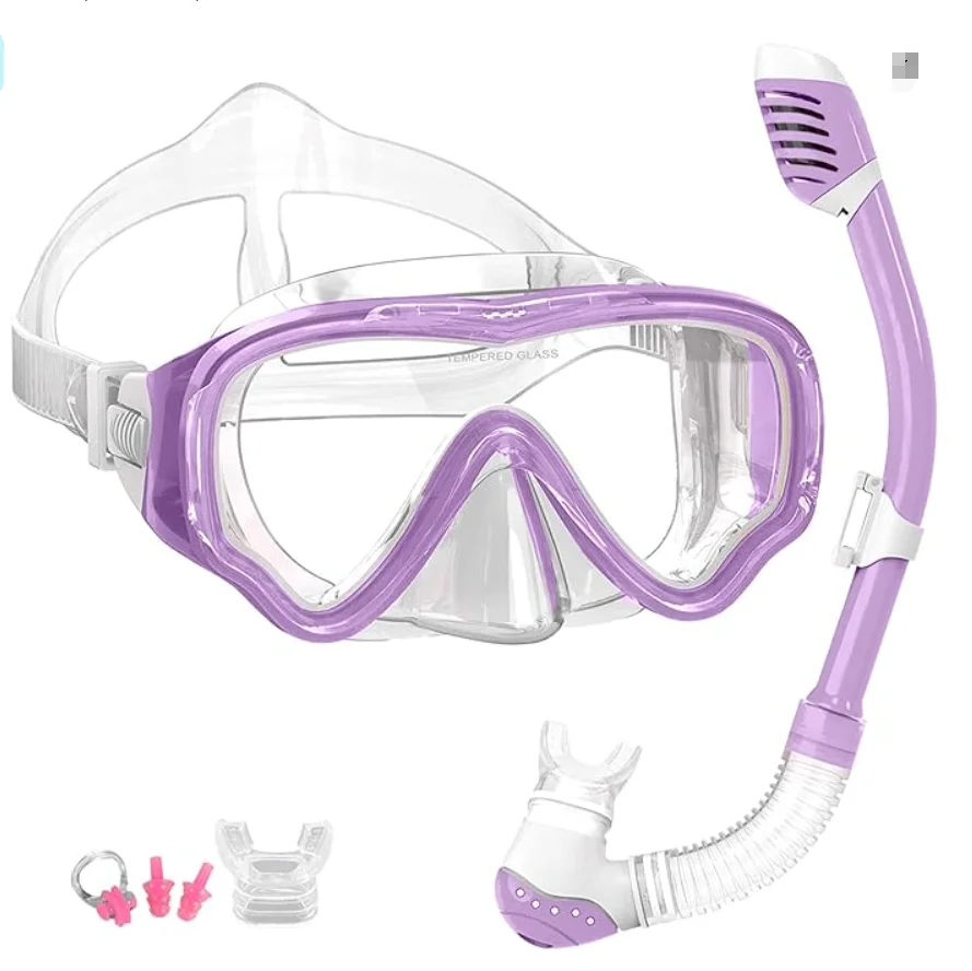 Snorkeling Diving Mask Diving Mask Snorkel Set HB Children&rsquo;s Diving Mask Children Full Face HD Anti Fog Diving Mask Underwater Set Kids Swimming Snorkel Equipment
