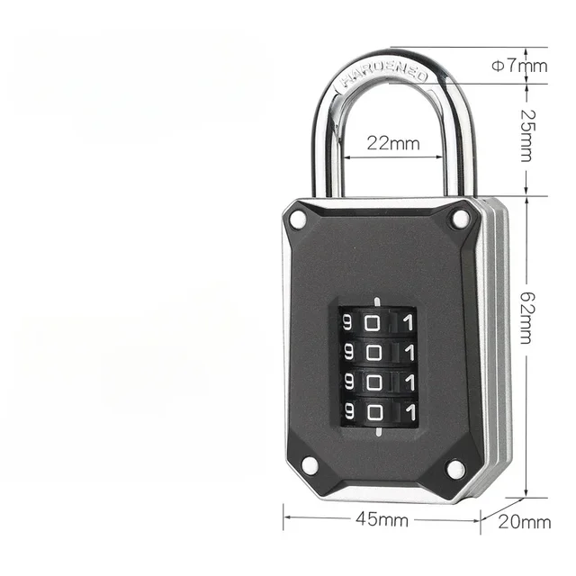 Multifunctional Combination 4 Digit Security Padlock Gym Locker Drawer Luggage Cabinet Toolbox Door Lock Door Padlock 2