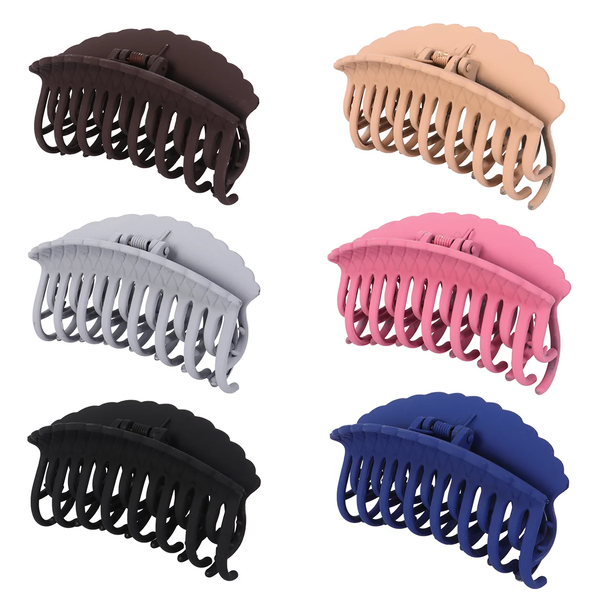 

Big Hair Pin Clips Jaw Clips Fashionable Hair Pin Clamps Hairpin Plastic Gripper Hair Pin Clips For Girls (Random Color)