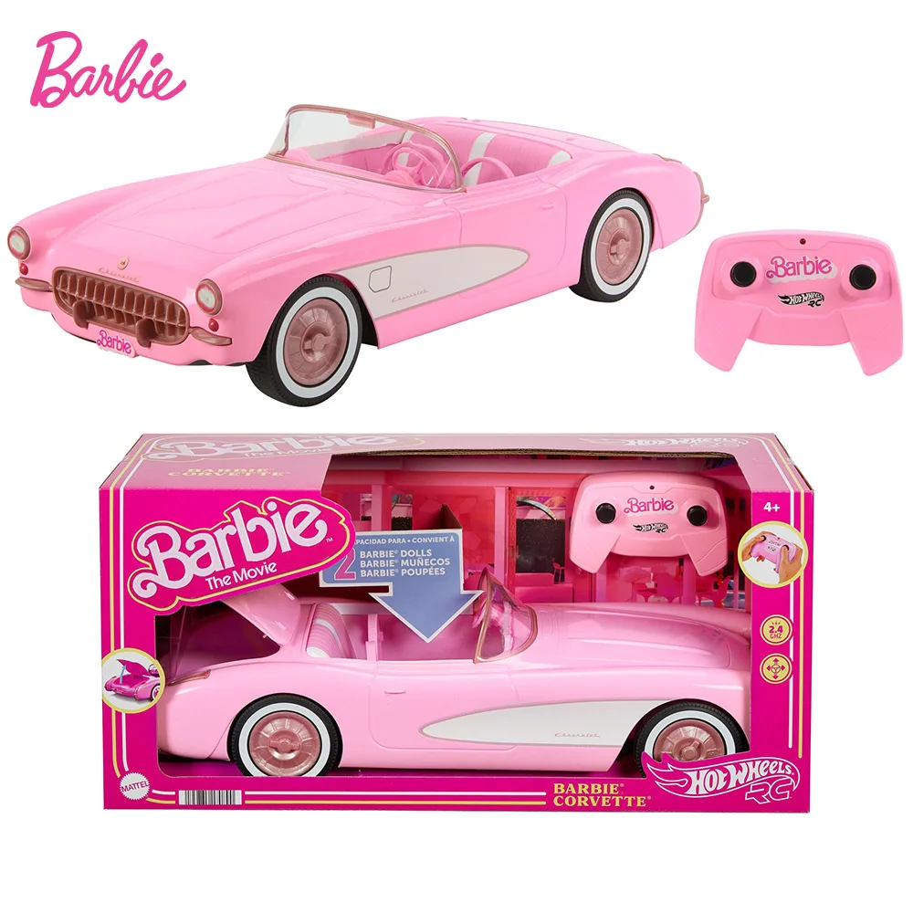 

Original Barbie Corvette Remote Control Corvette From Barbie the Movie 2 seats The trunk can be opened children's toy girl gift