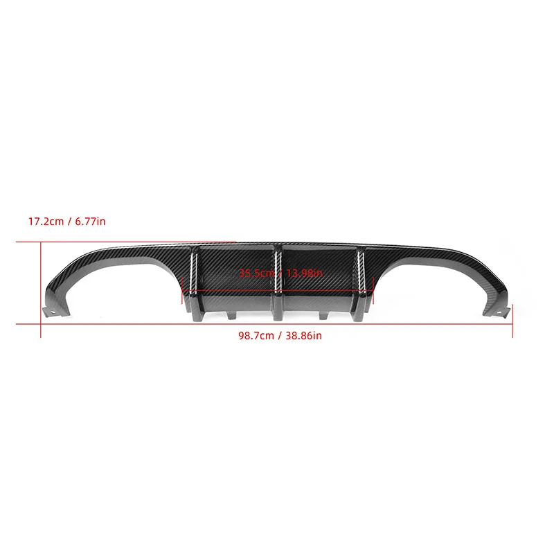 Real Carbon Fiber Rear Diffuser Bumper Lip Spoiler for BMW 3 4 Serises
