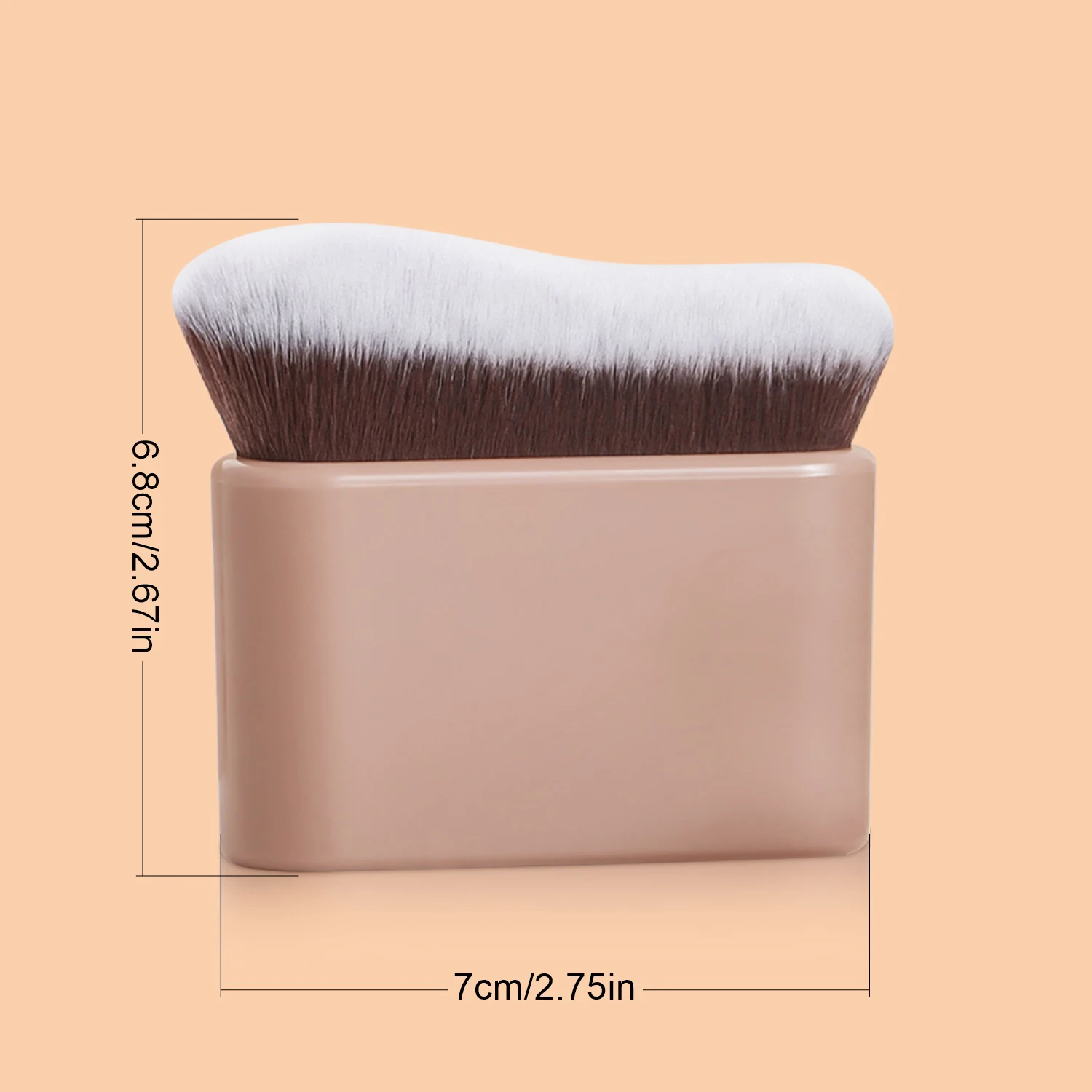 Foundation Brush, 1pcs Plastic Creative	wave Fit Perfectly Cosmetic Brush	at home or On-the-Go 4
