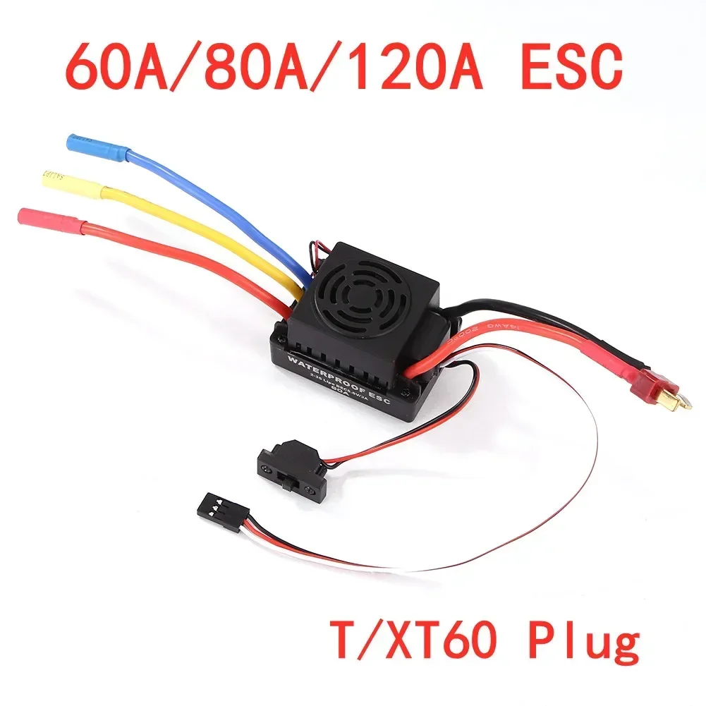 ESC 60A/80A/120A bezszczotkowy z gniazdem T Plug lub XT60 do modeli RC