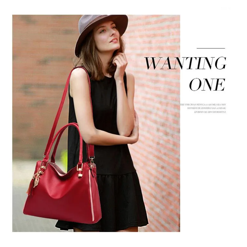 Vento Marea Big Bag For Women 2023 Black Soft Pu Leahter Totes Tassel Classic Large Capacity Handbag Winter A4 Purse Many Pocket