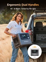 Station d'alimentation portable AFERIY 2800W P280, générateur solaire 2048Wh, batterie LFP connectable via application, pour la maison et le camping en extérieur 5