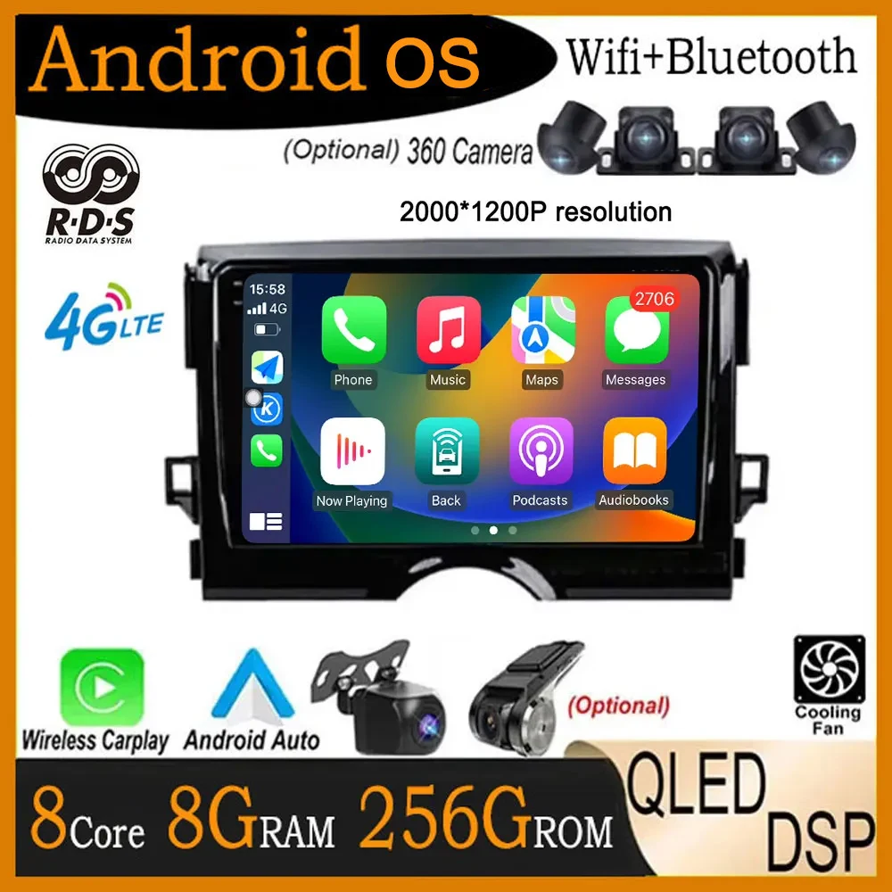 

Android 14 For TOYOTA REIZ Mark X 2009-2019 Car GPS QLED IPS Stereo Screen Auto Wifi Radio Video Multimedia player Navigation