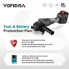 Yofidra 125MM Brushless Angle Grinder 3 Gears Grinding Cutting Polishing Machine Woodworking Power Tool For Makita 18v Battery 6