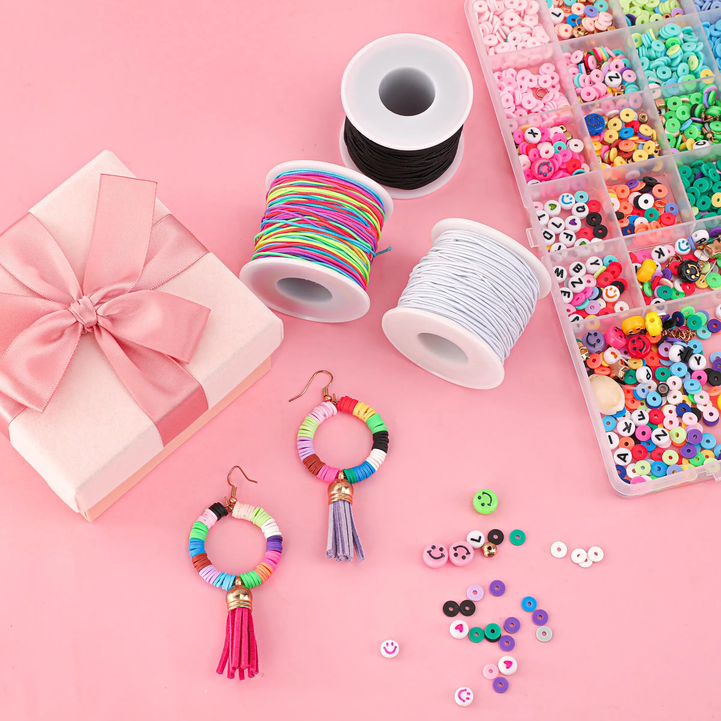 50 Meter 1 mm bunte elastische Schnur, mehrfarbig, dehnbar, Perlenschnur, DIY-Schmuckherstellung, Armbänder, Halsketten, handgefertigte Lieferungen – Detail 3