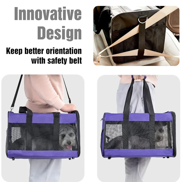 Travel pet bag portable for outdoor carrying one shoulder breathable cat dog bag Comfort Foldable Handbag Pet Transport Bag 3