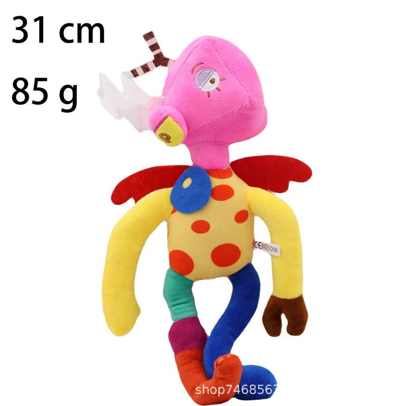 El increíble peluche de circo digital Pomni y Jax, muñecos de peluche, lindos animales de peluche, regalo de cumpleaños